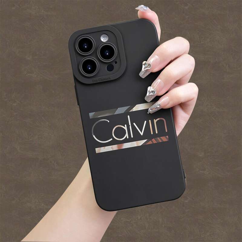 1Pc Black For iPhone 7 Plus 8 Plus Calvin Text Phone Case
