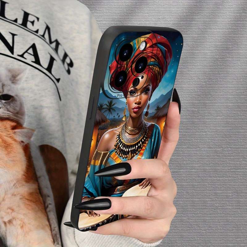 1Pc Black For iPhone XR African Girl Phone Case