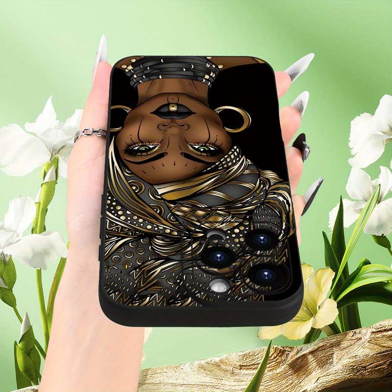 1Pc Black For iPhone XS Max African Women Phone Case