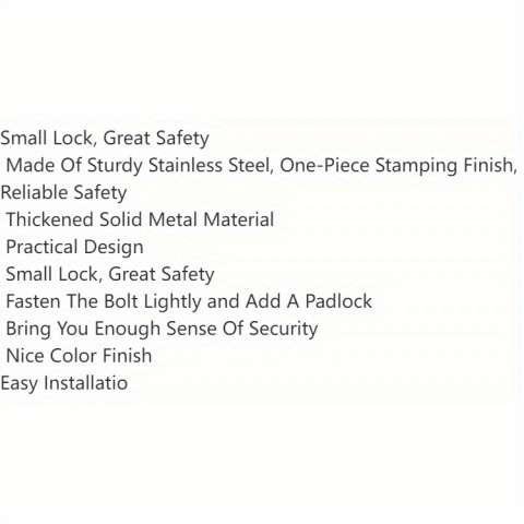Lock Color Silvery Quantity 1Pc