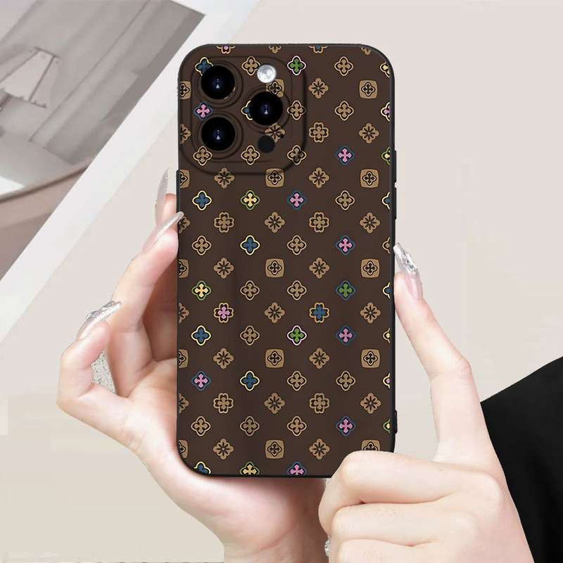 1Pc Black For iPhone 7 8 SE2 SE3 Classic Presbyopia Pattern Phone Case