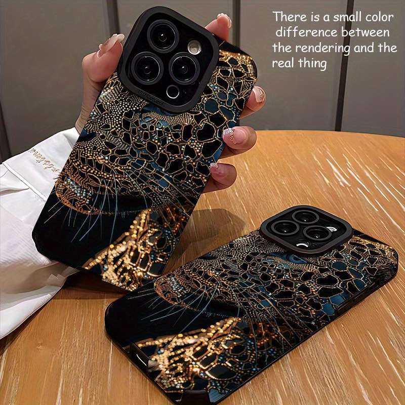 1Pc Mixed Color For iPhone 8 Plus Jewel Encrusted Leopard Phone Case