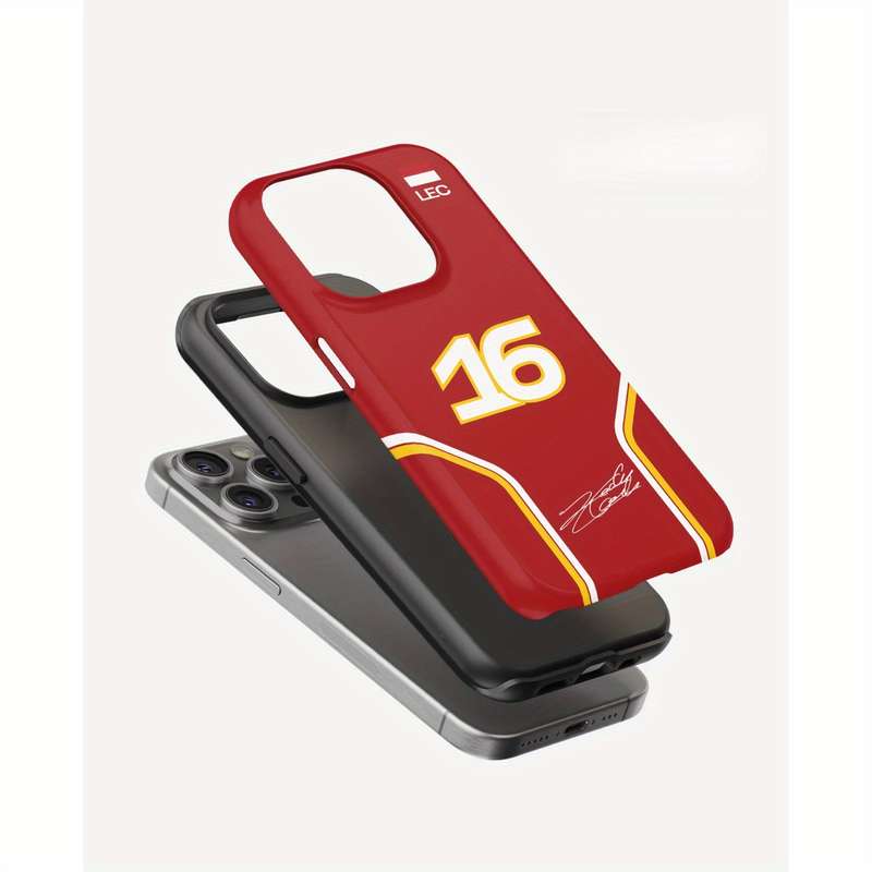 1Pc Mixed Color For iPhone 14 Pro F1 No16 Charles Leclerc Phone Case