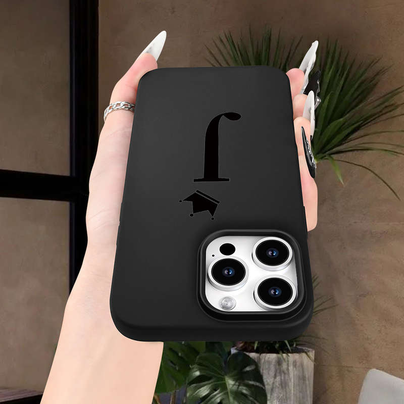 1Pc Black For iPhone XS Max Letter Crown J Phone Case