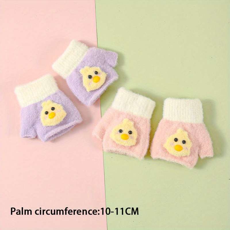 Winter Gloves Color Pink Size 6 To 24 Months