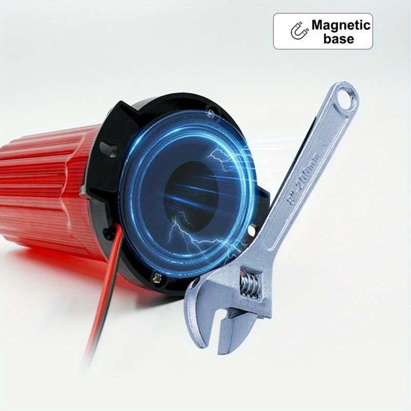 1pc Red Magnetic Beacon Light 12V-24V Flashing Emergency Light for Cars and Trucks 5
