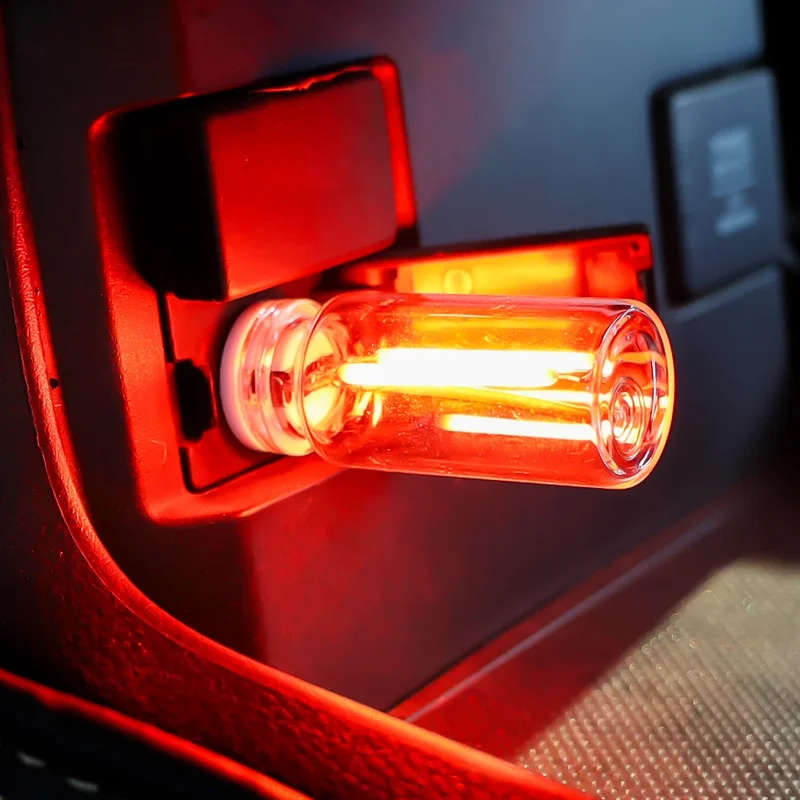 1pc Red Versatile Touch LED Light USB Powered Multicolor Ambient Car & Bedroom Nig