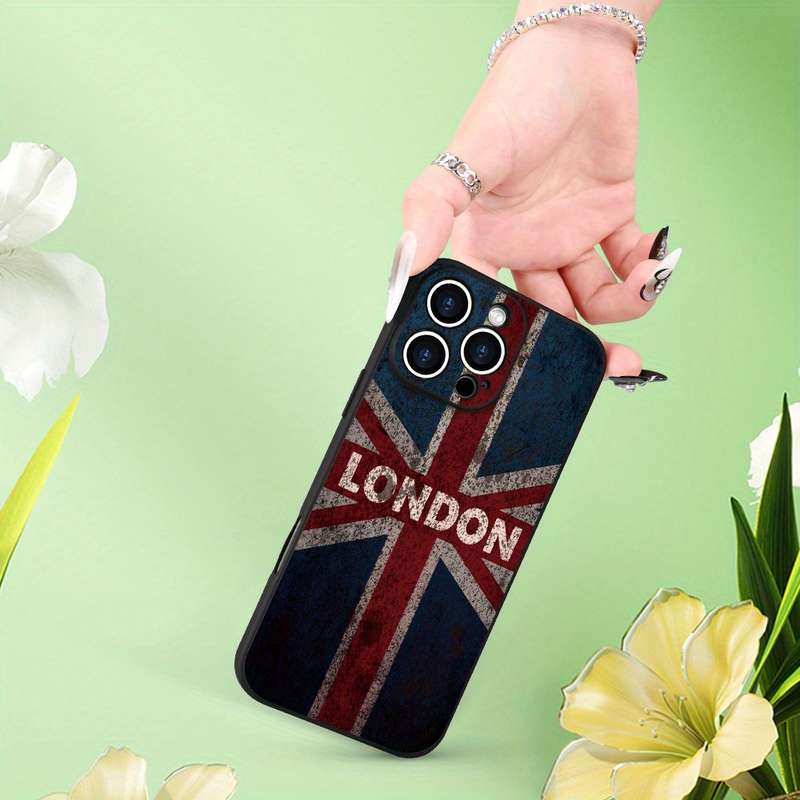 1Pc Black For iPhone 12 Mini UK Flag Phone Case