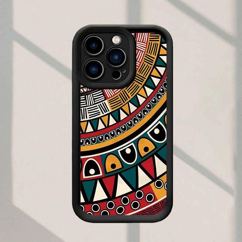 1Pc Black For iPhone 7 Plus 8 Plus African Tribal Style Phone Case