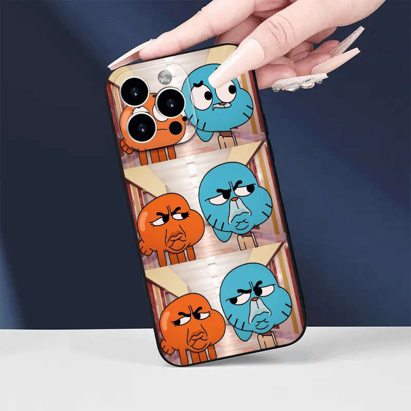 1Pc Black For iPhone 13 Amazing World Of Gumball Phone Case