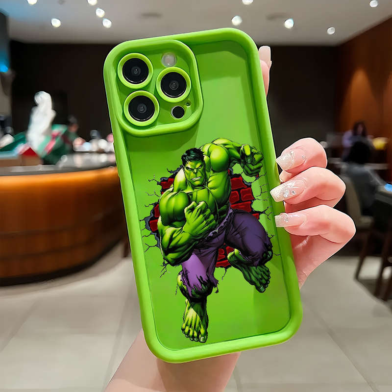 1Pc Green For iPhone XR Superhero Hulk Green Phone Case