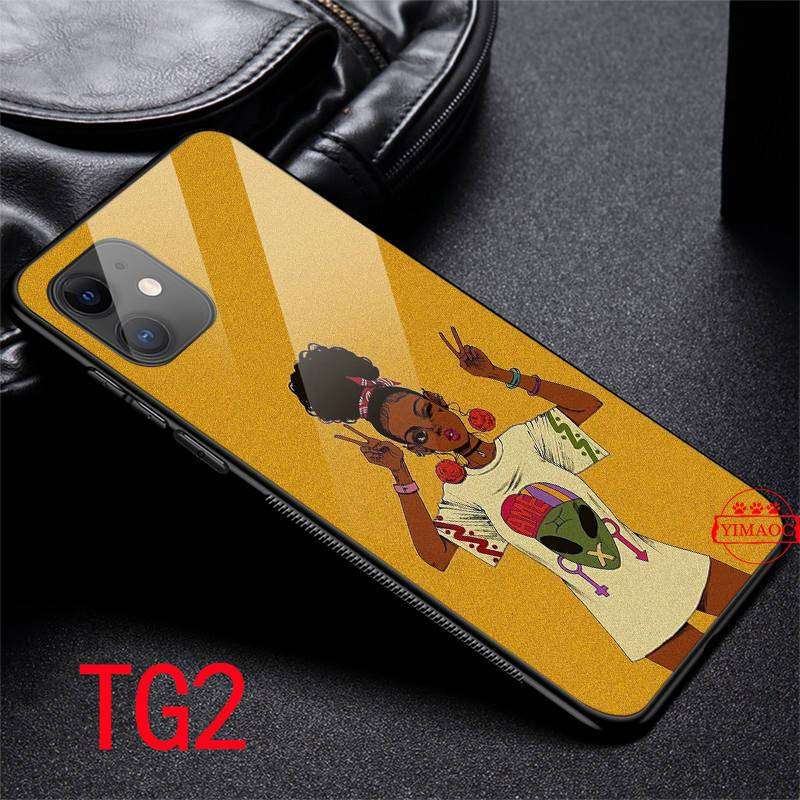 1Pc Mixed Color For iPhone 14 Plus African Girl Phone Case