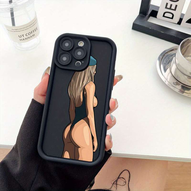 1Pc Black For iPhone 13 Mini Personalized Swimsuits Phone Case