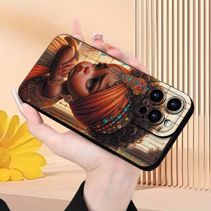 1Pc Black For iPhone XR African Girl Phone Case