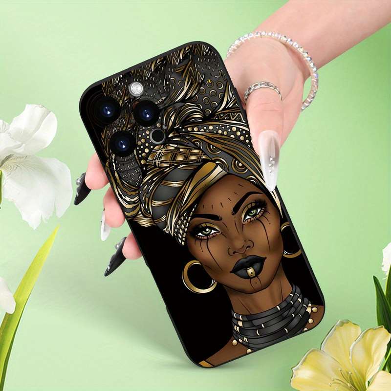 1Pc Black For iPhone XS Max African Women Phone Case