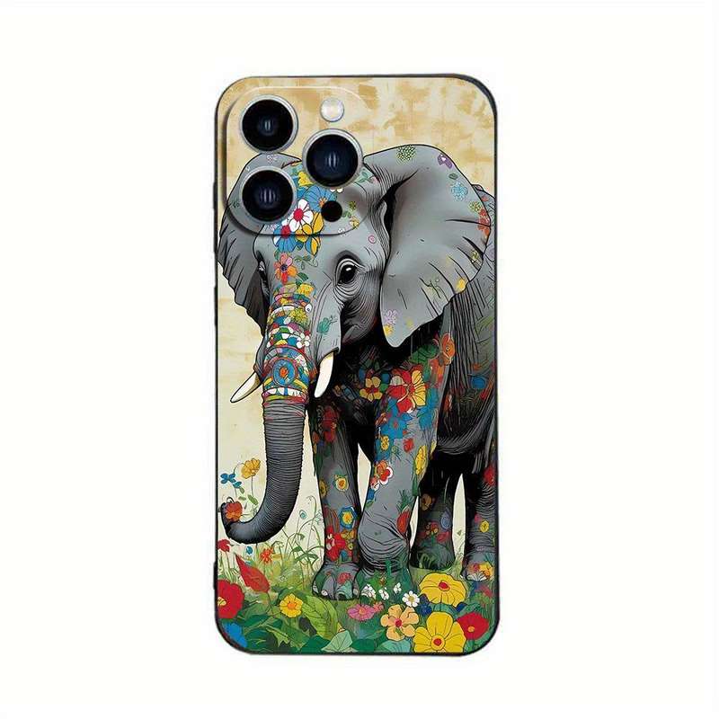 1Pc Black For iPhone 12 African Style TPU Phone Case