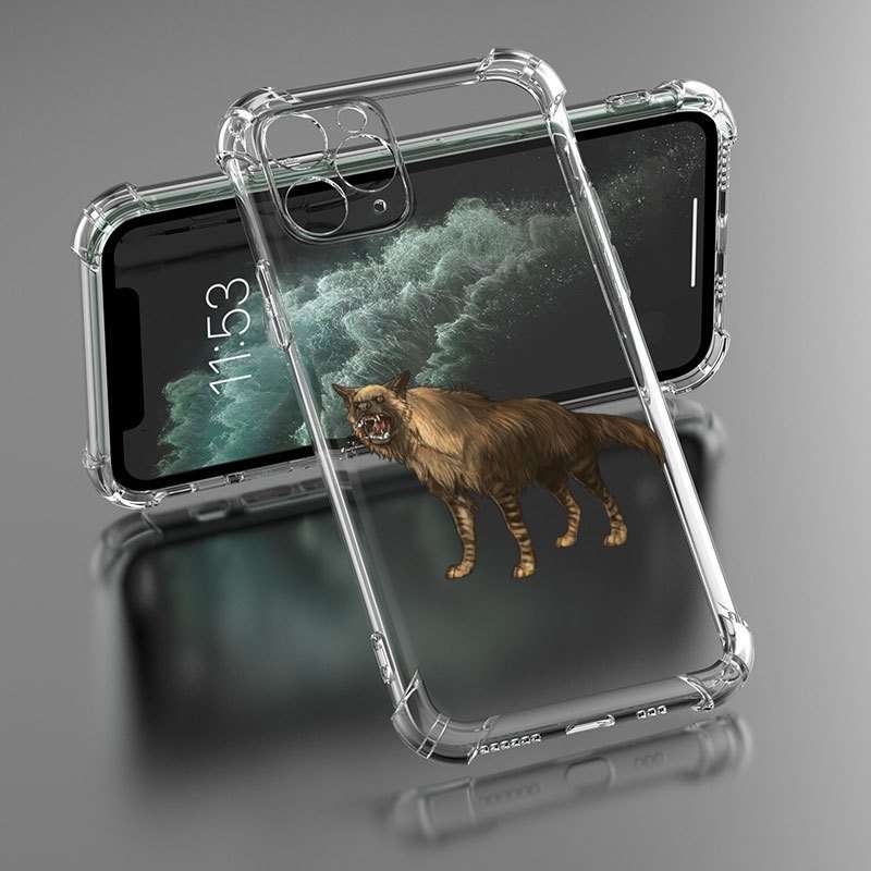 1Pc Transparent For iPhone X XS African Wild Dog Phone Case