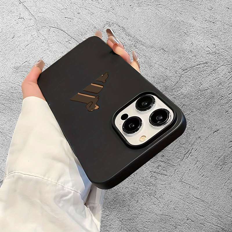 1Pc Black For iPhone 7 Plus 8 Plus Dachshund Pattern Phone Case