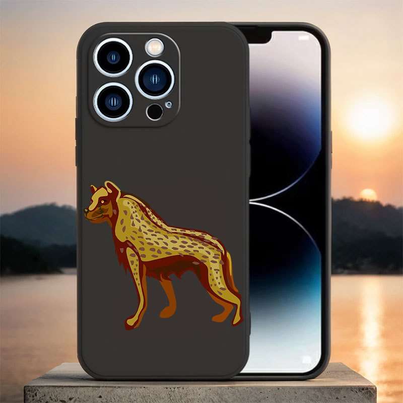 1Pc Purple For iPhone 7 Plus 8 Plus African Wild Dog Phone Case