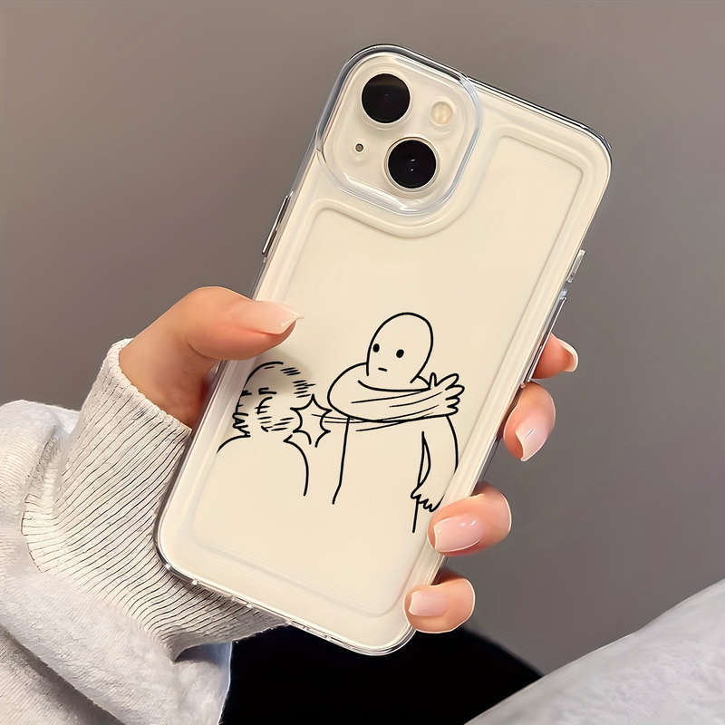 1Pc Transparent For iPhone 15 Plus Phone Case Phone Cover