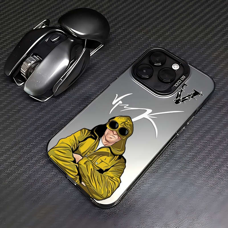 1Pc Black For iPhone 16 Pro Max Stylish Jacket V Phone Case