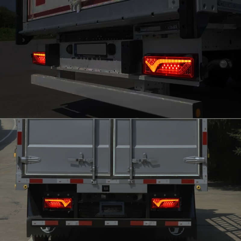 2pcs LED Car Taillight High Brightness for Trucks Trailers RVs and Cars Red & Y
