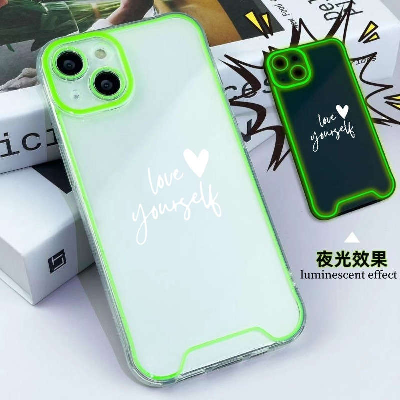 1Pc Blue For iPhone 15 Plus Always Love Yourself Phone Case