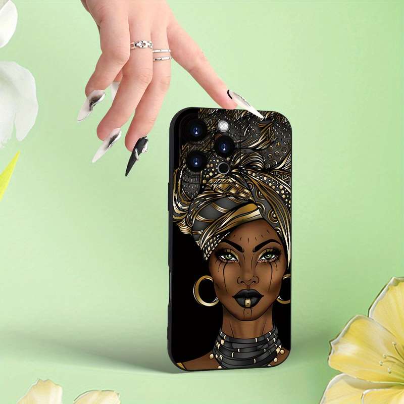 1Pc Black For iPhone XS Max African Women Phone Case
