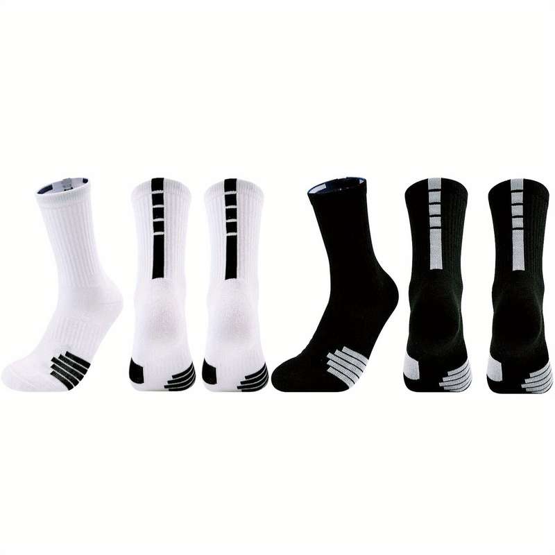 3 Pairs Random Colors One Size High Elastic Socks