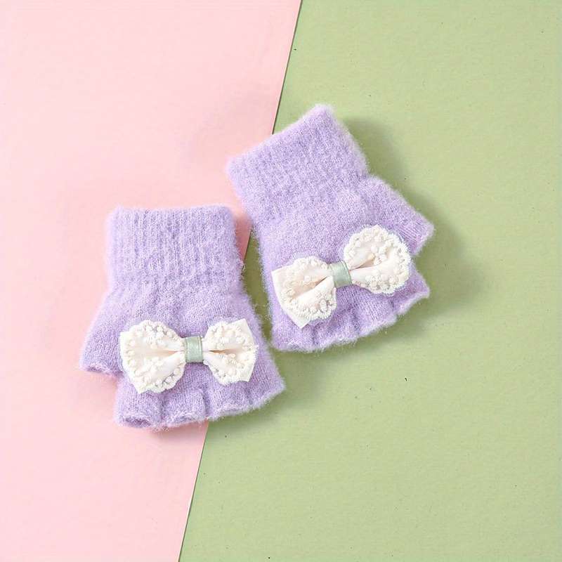Winter Gloves Color Beige Color Size 6 To 24 Months