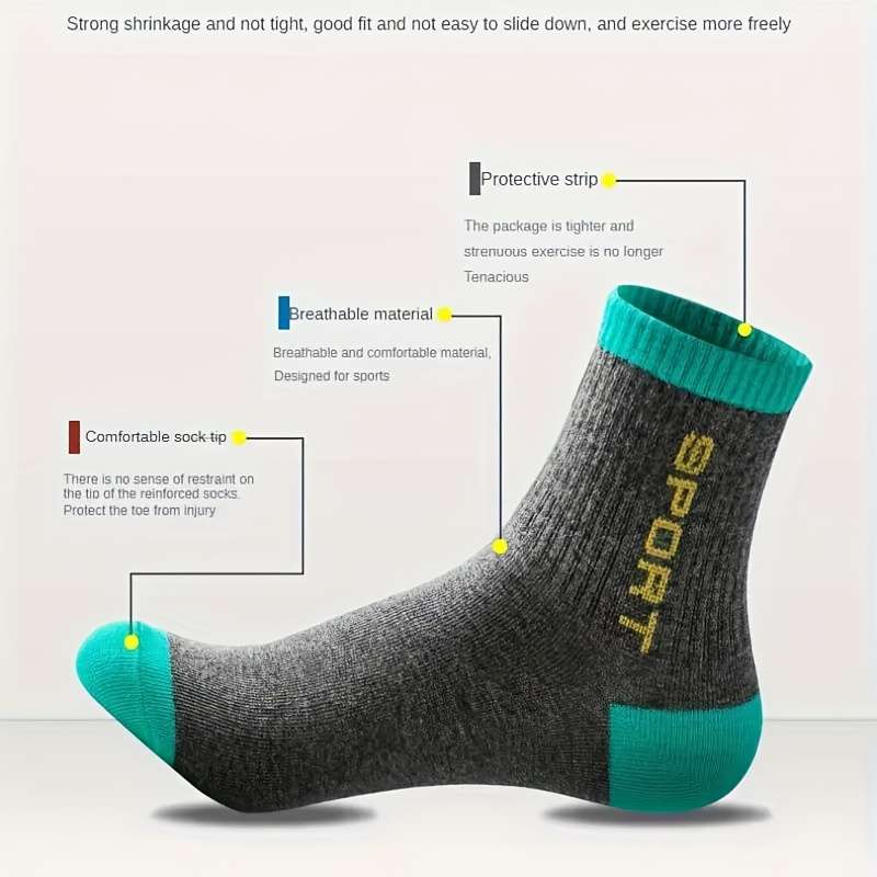 10 Pairs Black One Size High Elastic Socks
