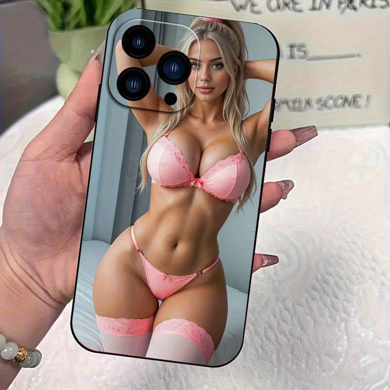 1Pc Black For iPhone 16 Plus Phone Case Phone Cover
