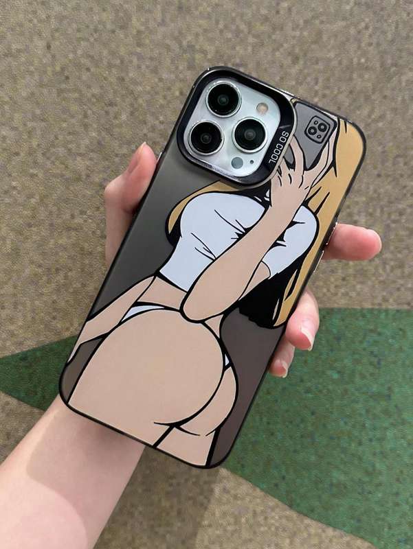 1Pc Black For iPhone 12 Phone Case Phone Cover