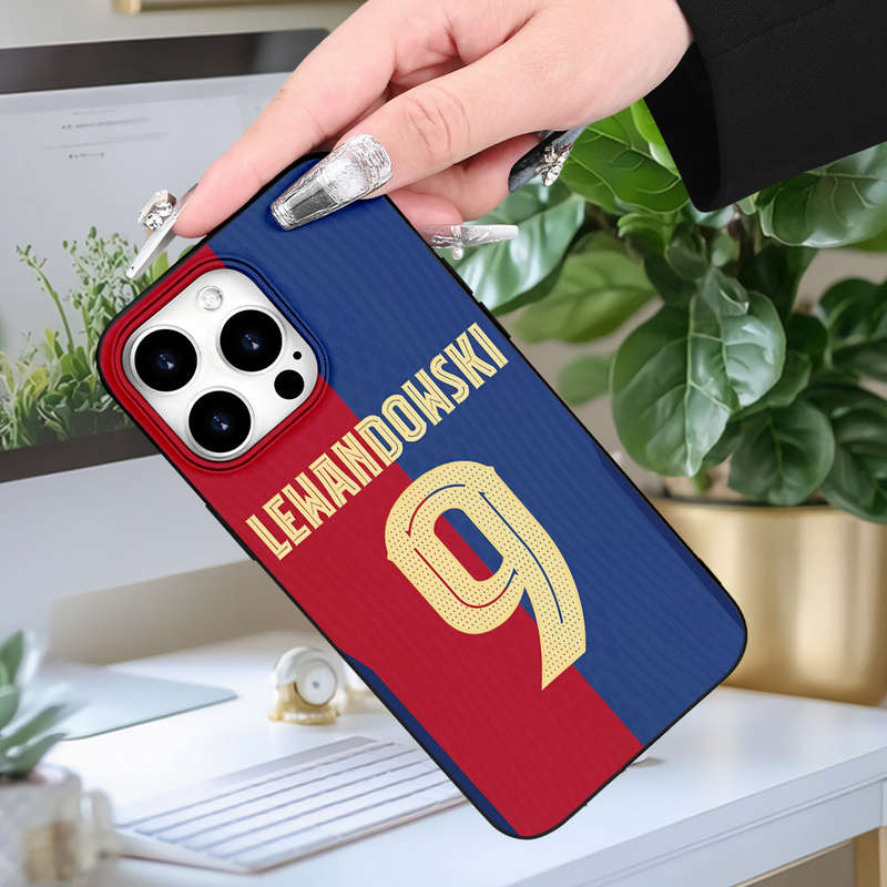 1Pc Black For iPhone 7 Plus 8 Plus Football No 9 Phone Case
