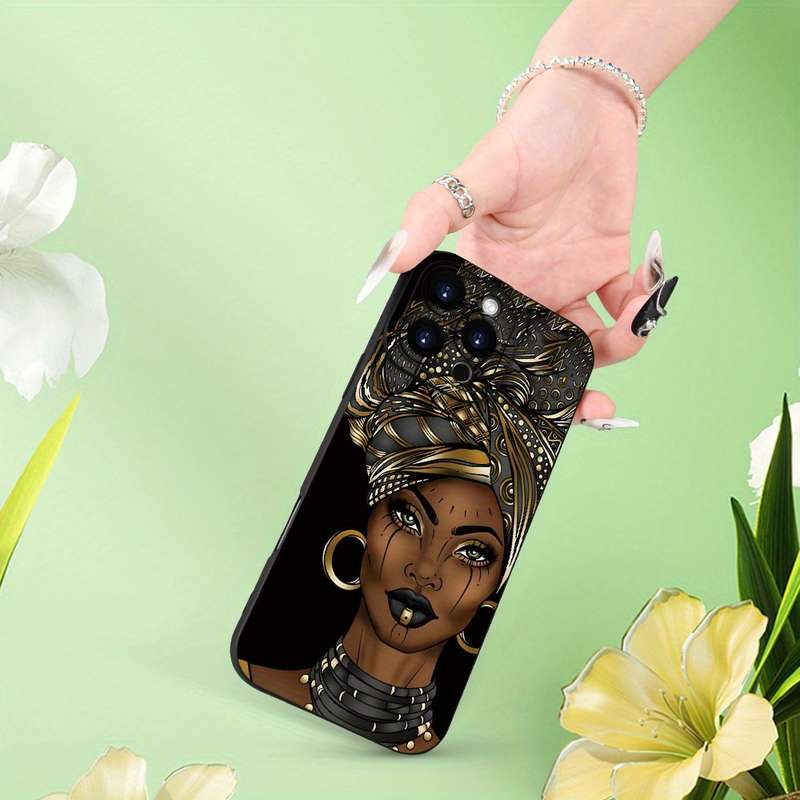 1Pc Black For iPhone XS Max African Women Phone Case
