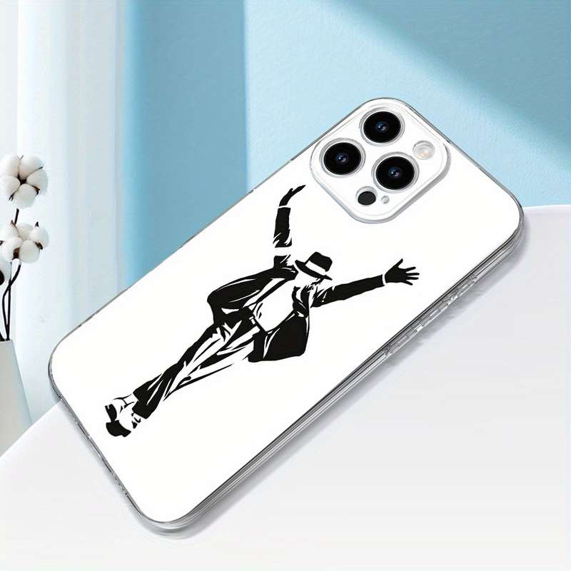 1Pc Transparent For iPhone XS King Of Dance Jackson Phone Case