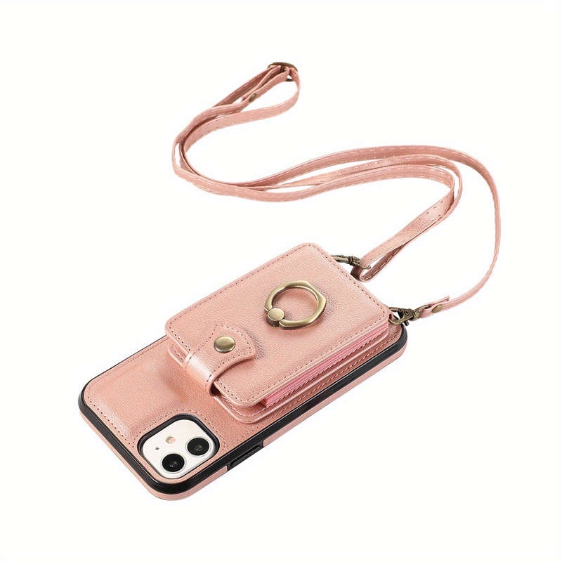1Pc Rose Golden For iPhone 12 Mini Protective Case Wallet Phone Case