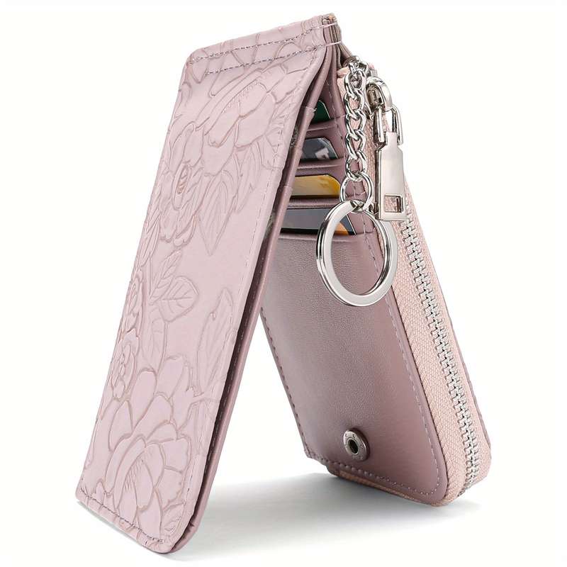 1pc Women'S Creative Honey Girl Wallet with Multiple Card Slots Coin Purse with Key Ring Secure