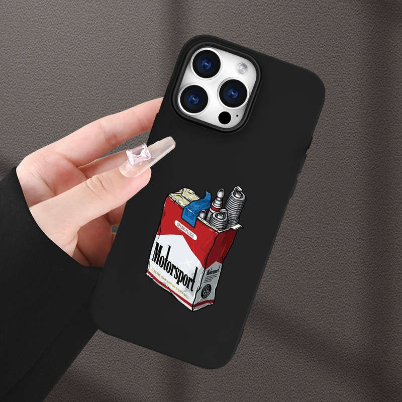 1Pc Black For iPhone XR Motorsport Themed Phone Case