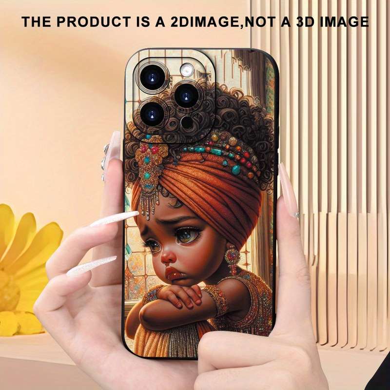 1Pc Black For iPhone XR African Girl Phone Case