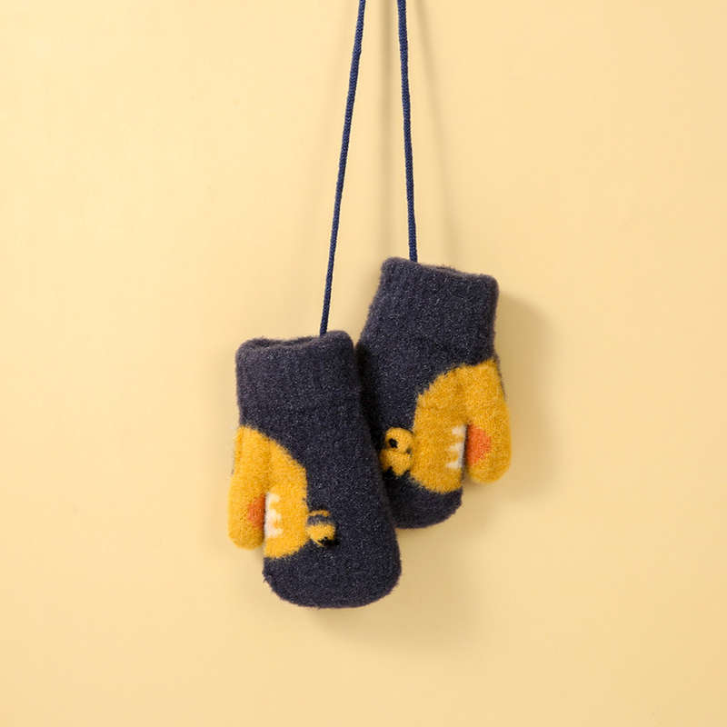 Winter Gloves Color Dark Blue Size 1 To 3Y