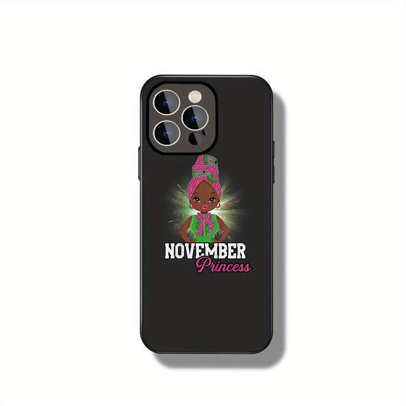 1Pc Black For iPhone 16 Pro Max The November Princess Phone Case