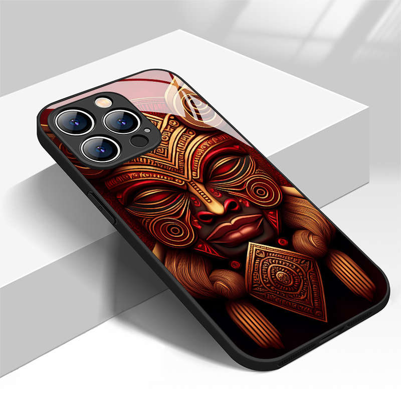 1Pc Mixed Color For iPhone 13 Pro Max African Totem Phone Case