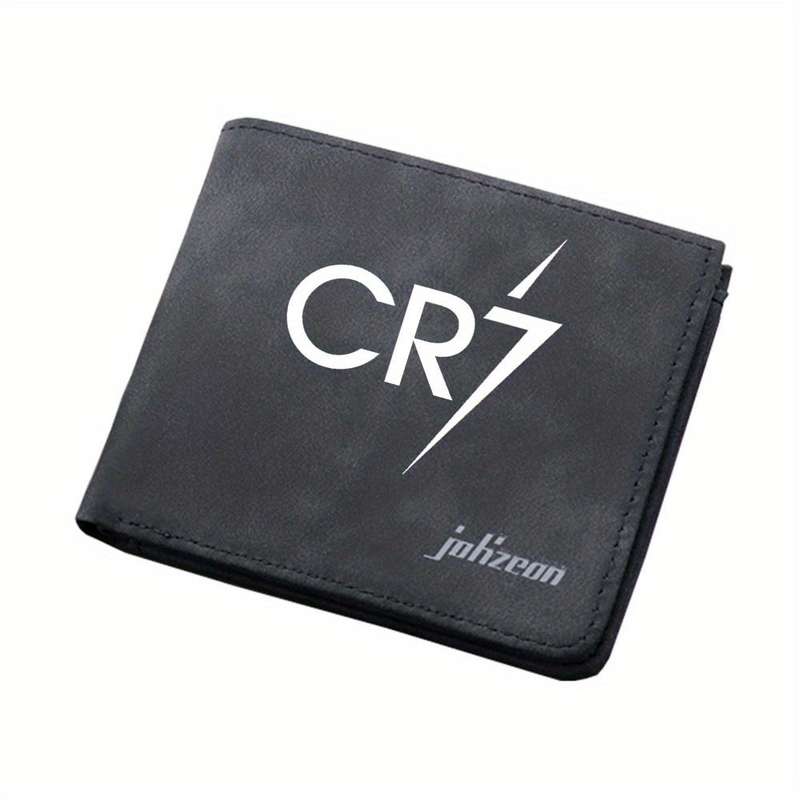 1pc CR7 Pattern Large Capacity Wallet Lightning Print Portable Card Holder Sports Style Artistic