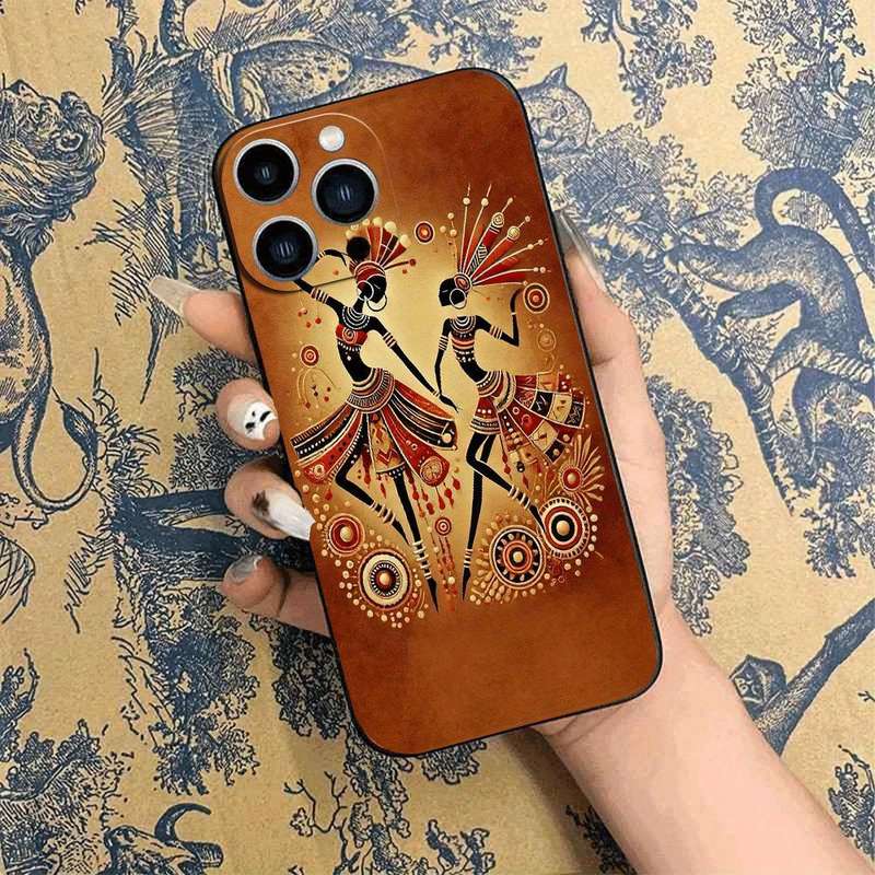 1Pc Black For iPhone 16 Pro Max African Beauty Phone Case