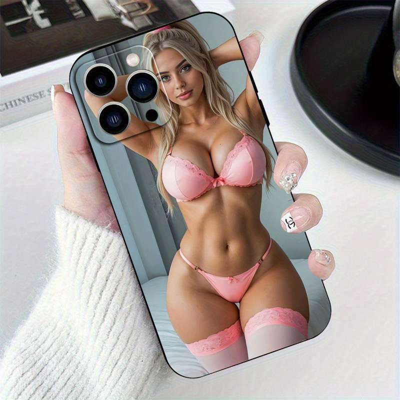 1Pc Black For iPhone 16 Plus Phone Case Phone Cover