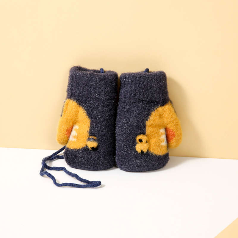 Winter Gloves Color Dark Blue Size 1 To 3Y