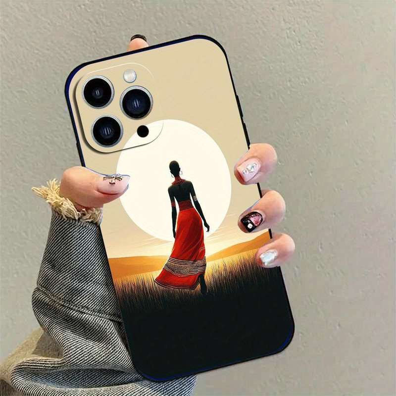 1Pc Black For iPhone 13 Pro African Americans Designed Phone Case