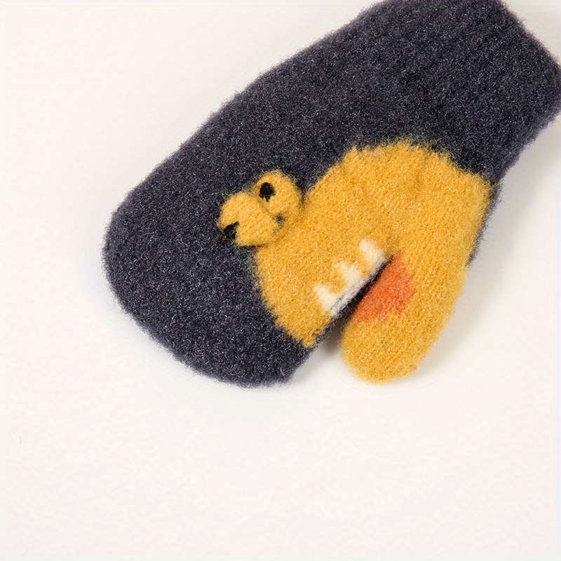 Winter Gloves Color Dark Blue Size 1 To 3Y