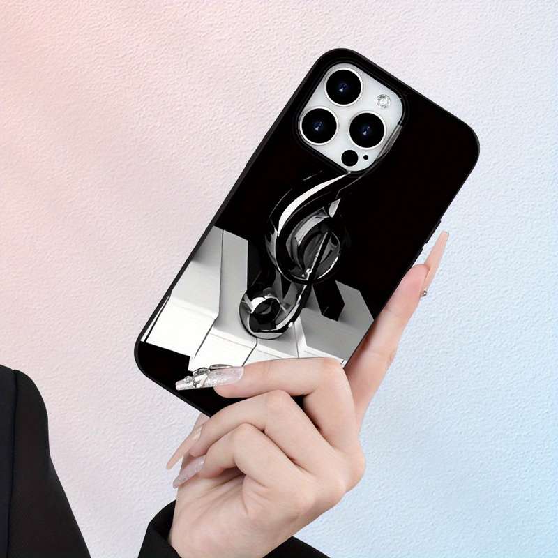 1Pc Black For iPhone 7 8 SE2 SE3 Piano Music Symbol Phone Case